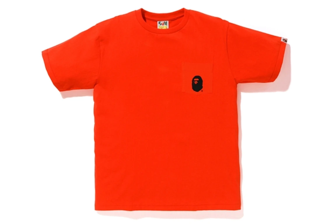 BAPE Ape Head Pocket Tee Orange