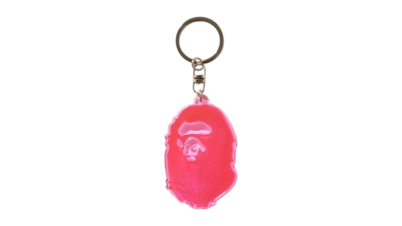 BAPE Ape Head Reflective Keychain (FW26) Pink