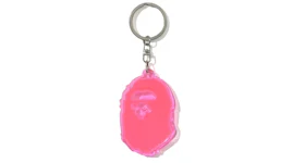 BAPE Ape Head Reflective Keychain Pink