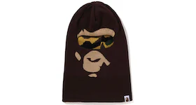 BAPE Ape Head Reversible Knit Balaclava Brown