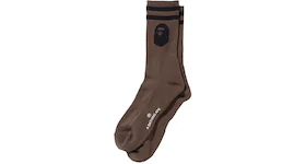 BAPE Ape Head Socks Brown