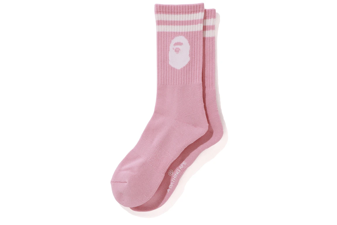 BAPE Ape Head Socks (FW19) Pink