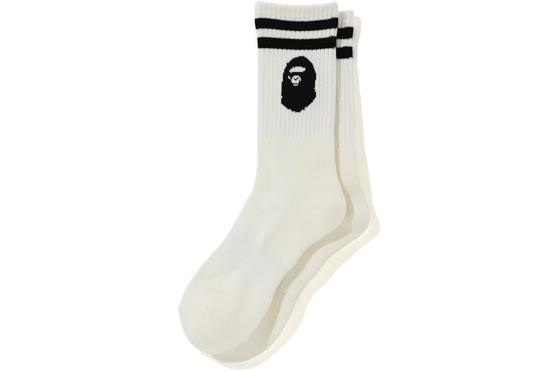 BAPE Ape Head Socks (FW19) White