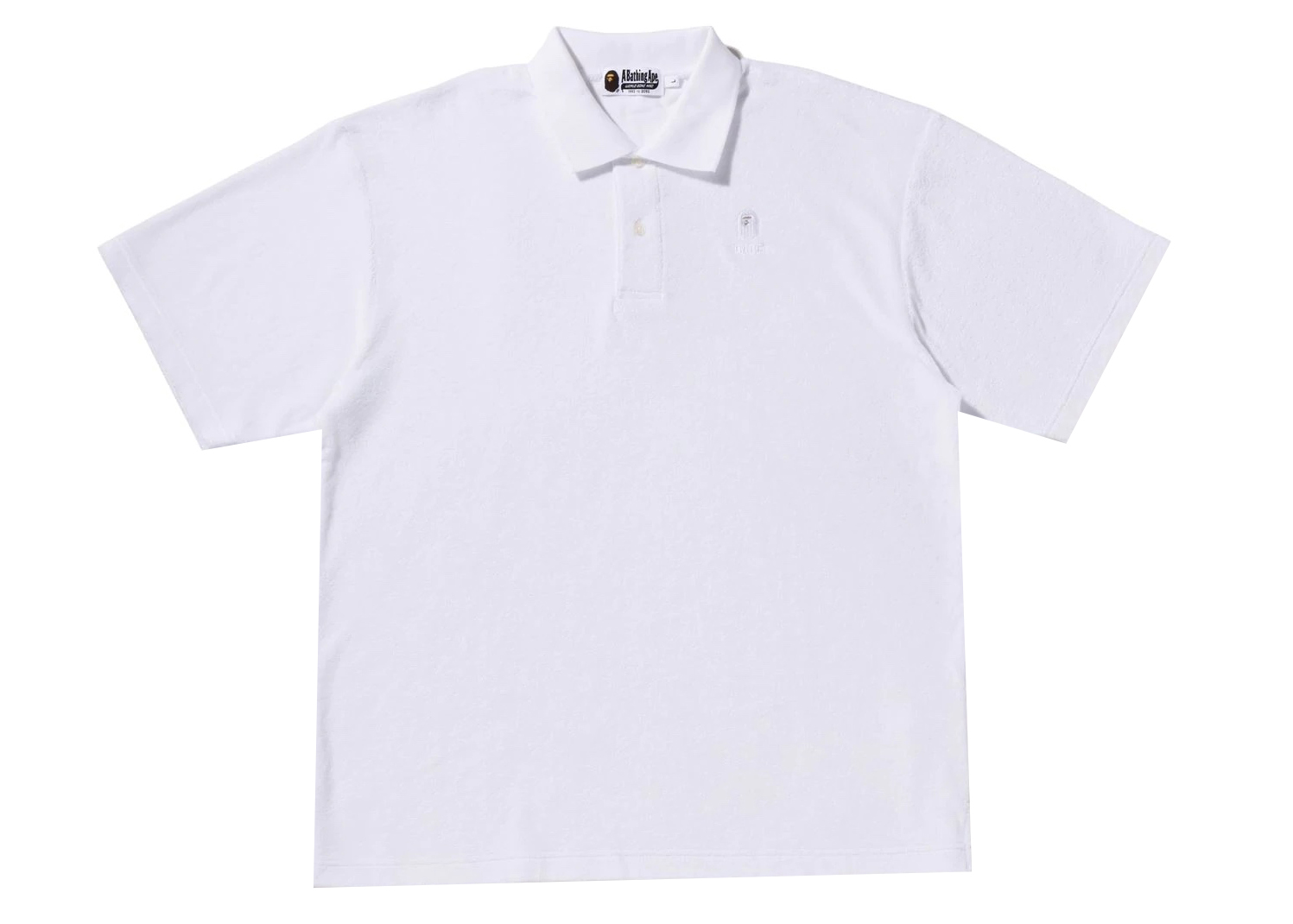 BAPE Multi Fonts Relaxed Fit Polo White Men's - SS22 - US