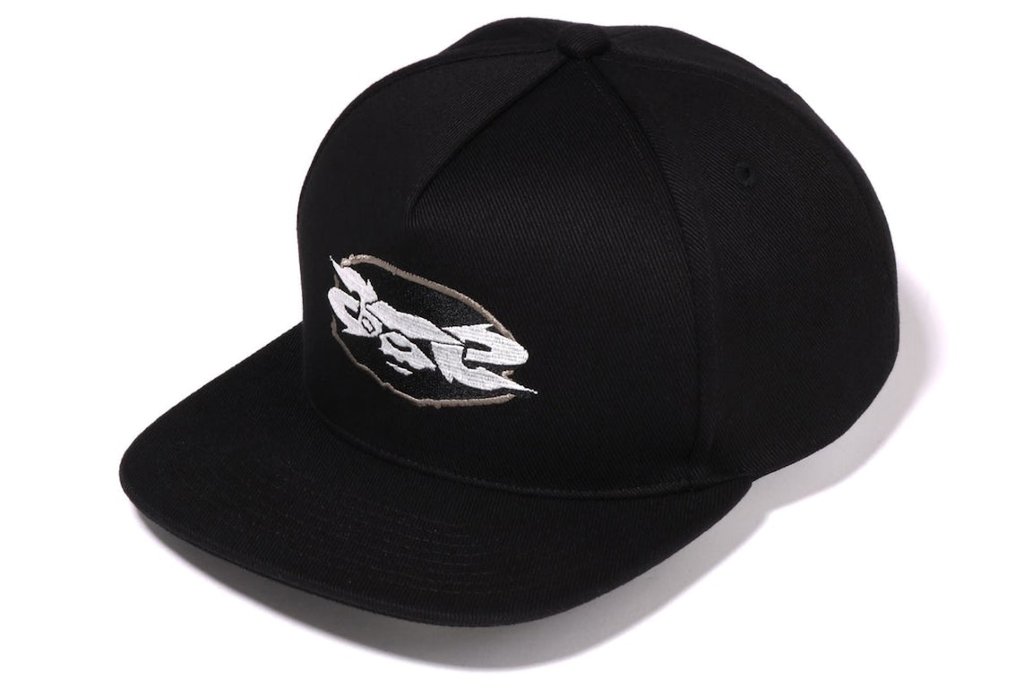 Pre-owned Bape Ape Logo Snap Back Cap (fw22) Black