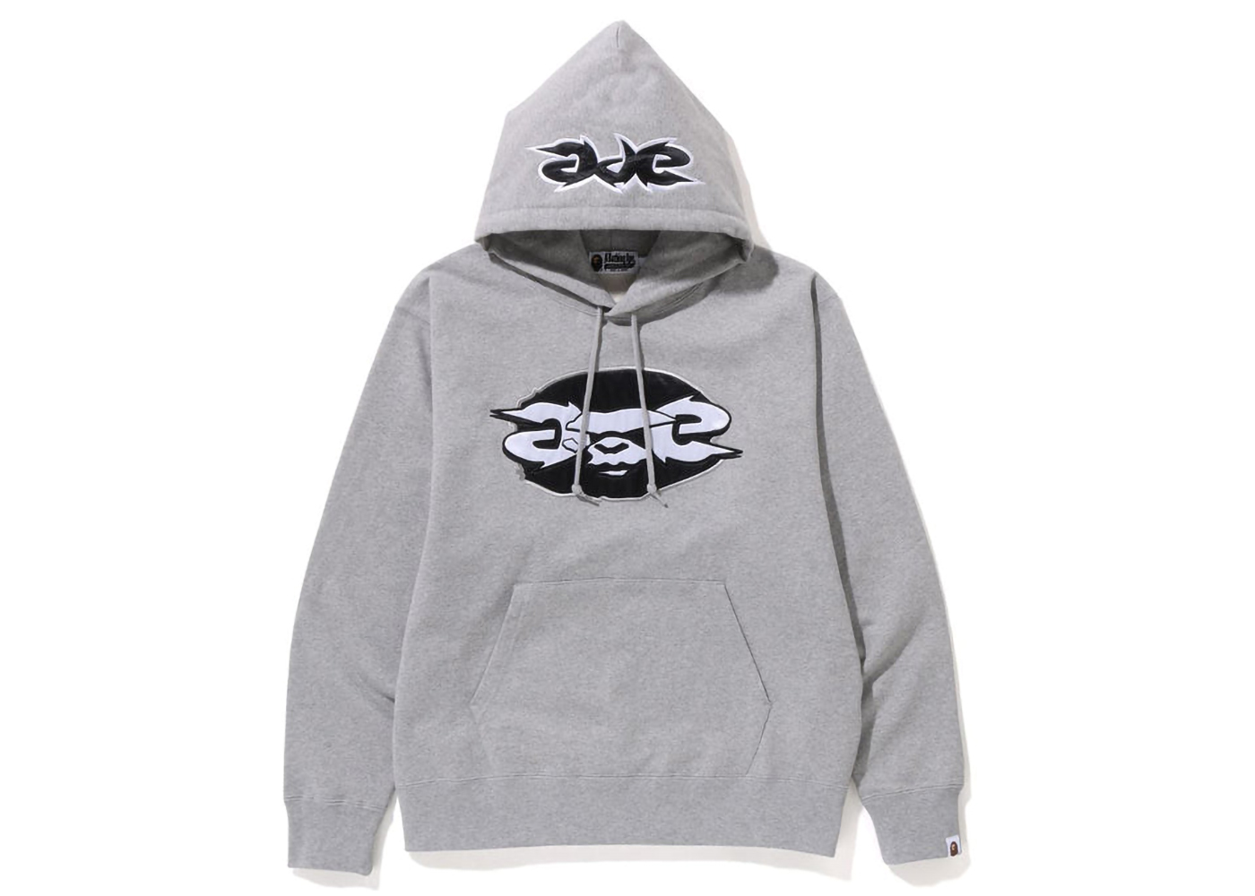 BAPE Ape Relaxed Fit Pullover Hoodie (FW22) Grey - FW22 - US