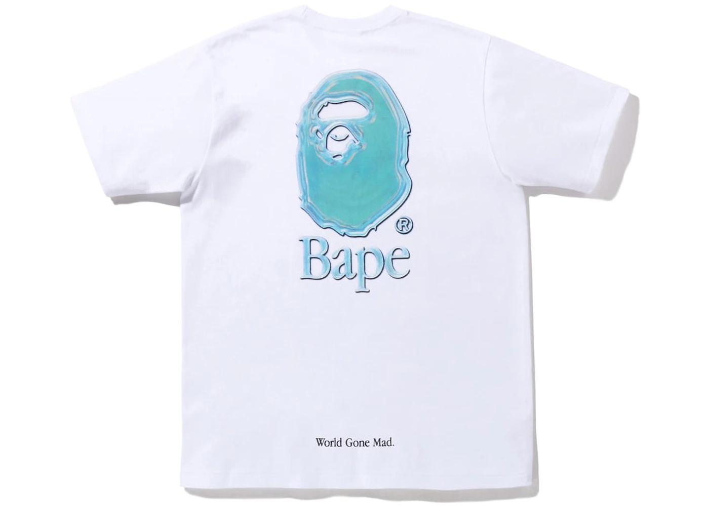 BAPE Aqua Ape Head Tee White - FW22 Men's - US