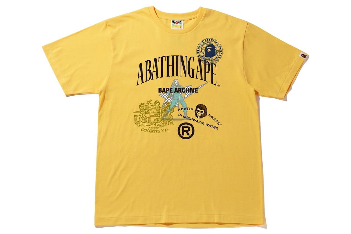 Pre-owned Bape Archive Graphic #1 Tee Yellow