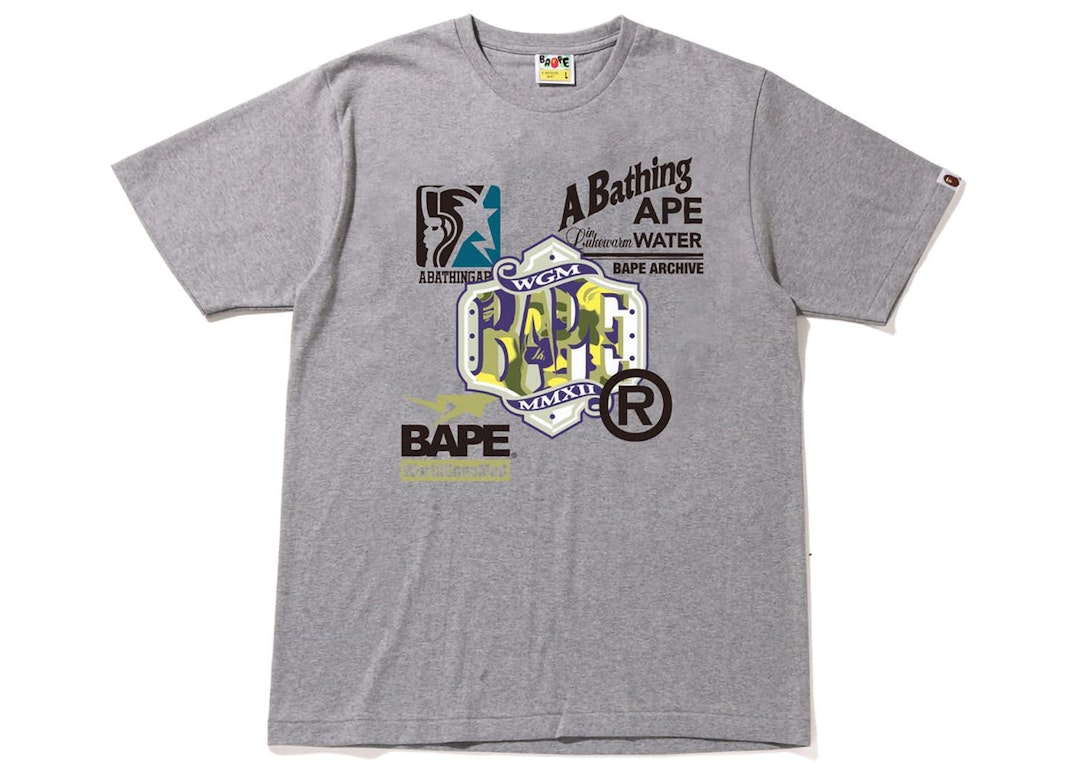 Pre-owned Bape Archive Graphic #10 Tee Grey