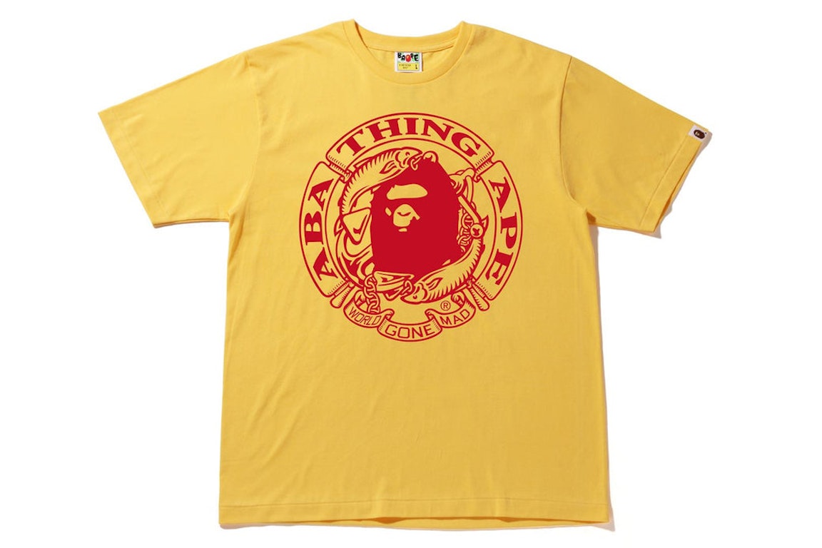 Pre-owned Bape Archive Graphic #5 Tee Yellow