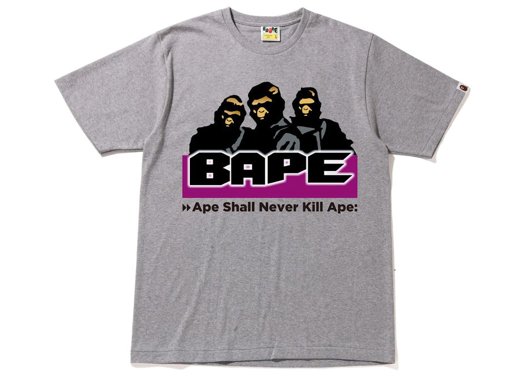 Pre-owned Bape Archive Graphic #8 Tee Grey