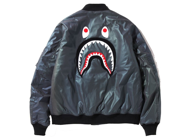 BAPE Aurora Shark Loose Fit MA-1 Black Men's - SS22 - US