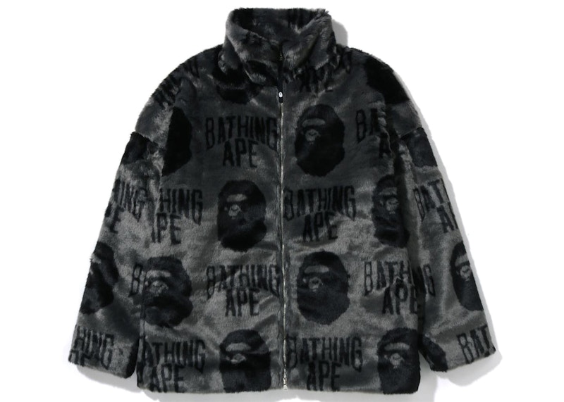 BAPE B Boy Fur Jacket Black