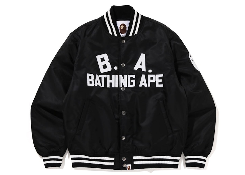 BAPE B.A Nylon Varsity Jacket Black Men's - FW21 - US