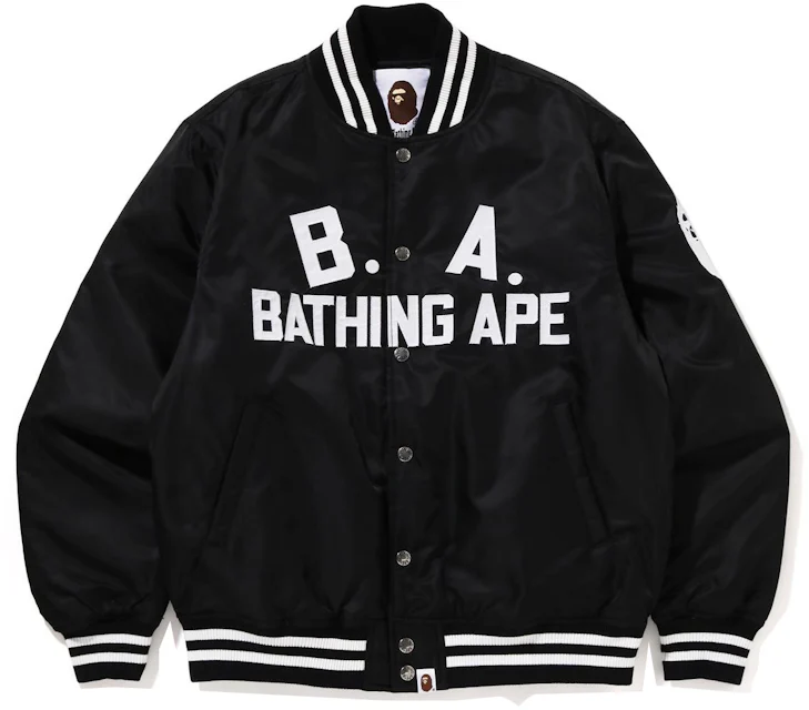 BAPE B.A Nylon Varsity Jacket Black Men's - FW21 - US