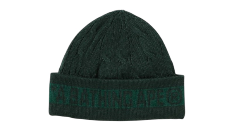 BAPE BAPE Cable Knit Beanie Emerald