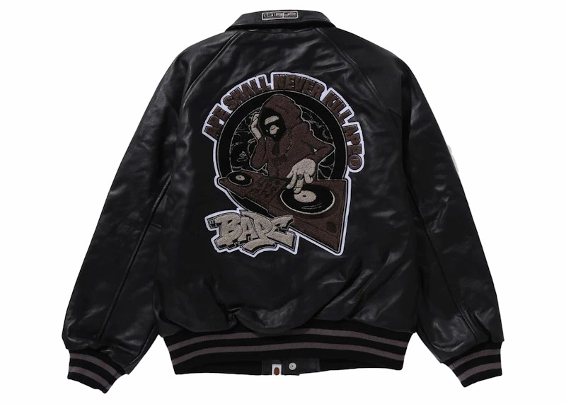 Bape deals leather jacket