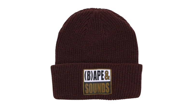 BAPE (B)Ape Sounds Knit Cap Brown