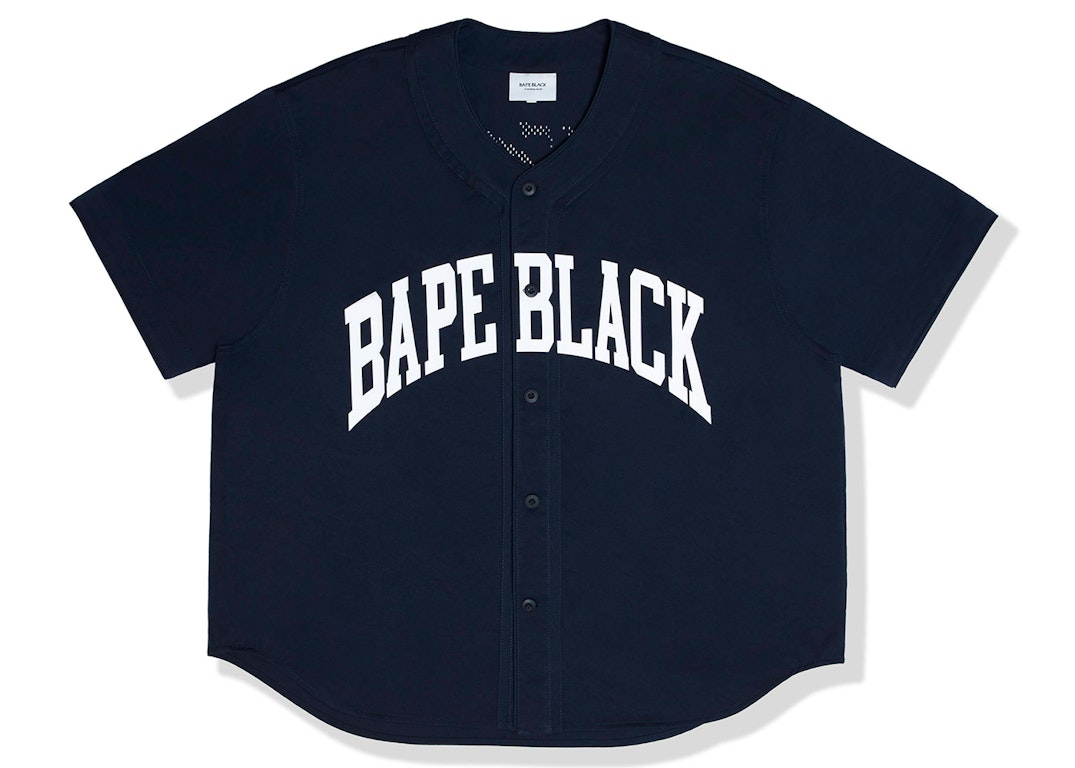Pre-owned Bape Black Baseball Shirt Navy