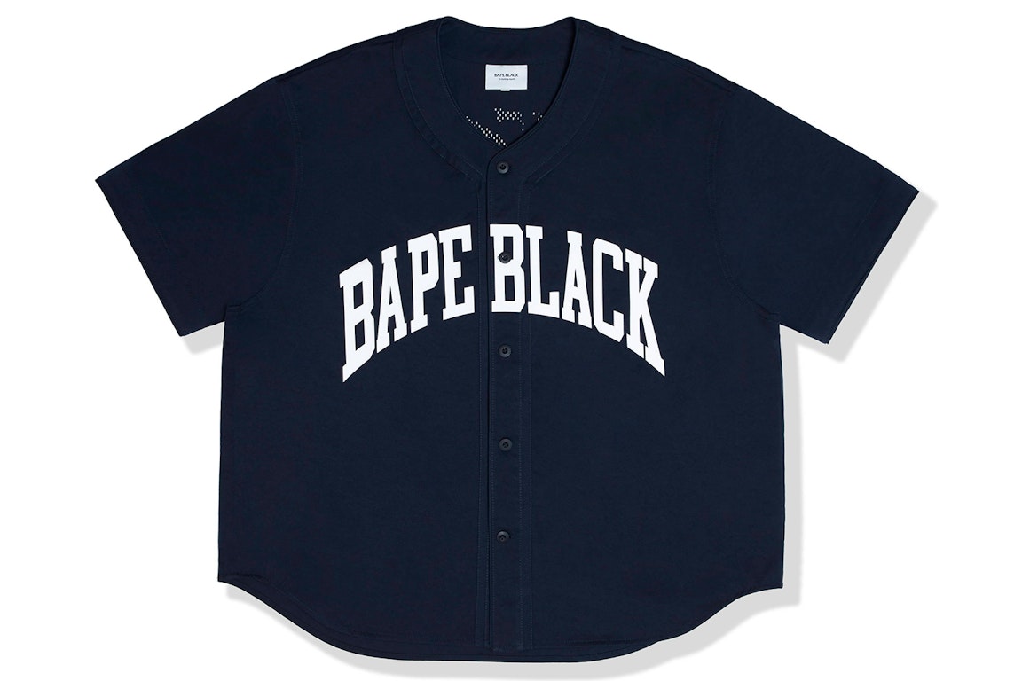 Pre-owned Bape Black Baseball Shirt Navy