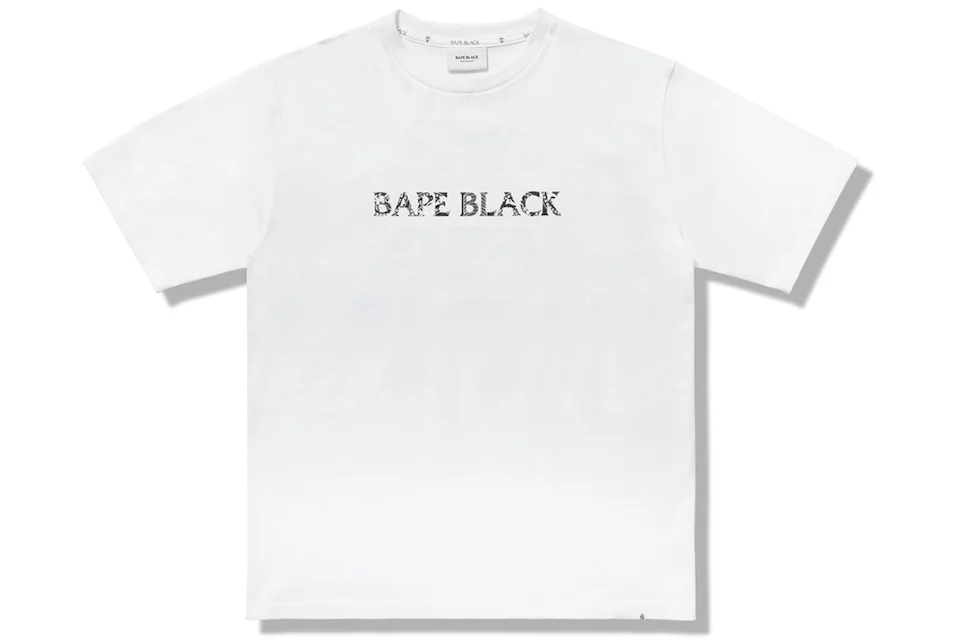 BAPE BLACK Basic Logo Tee White