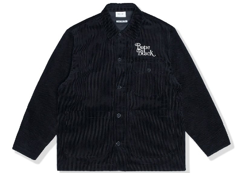 BAPE BLACK Courduroy Work Jacket Black