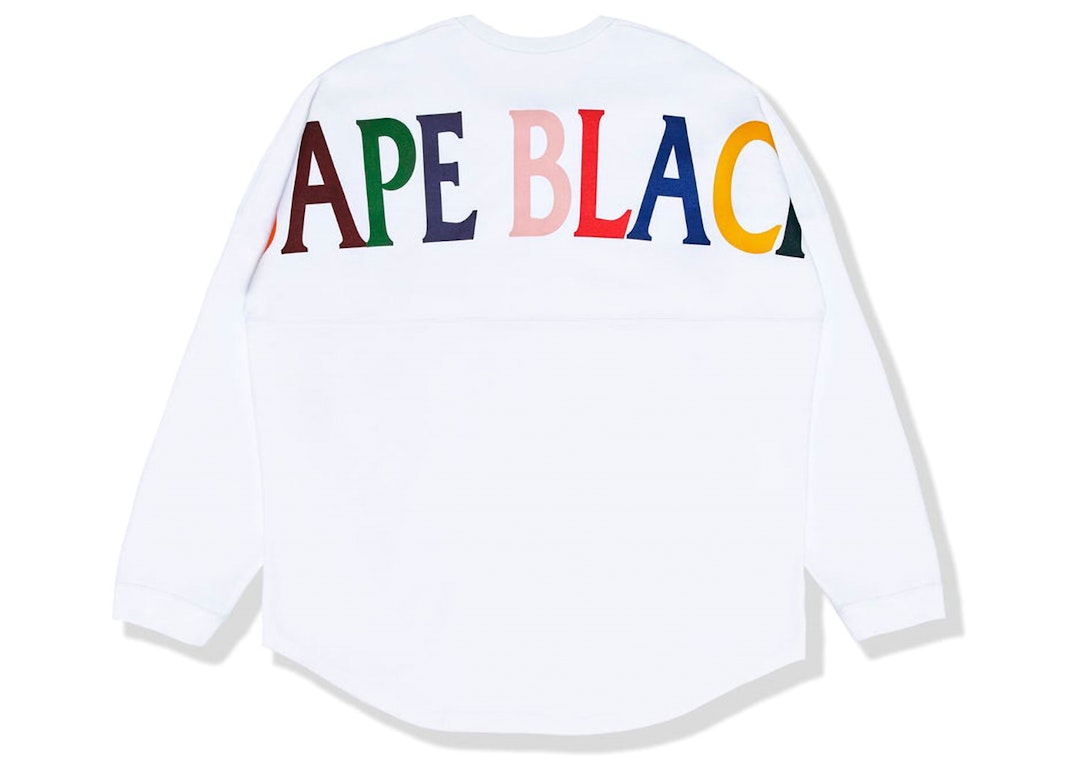Pre-owned Bape Black Label Rainbow Logo L/s Tee White