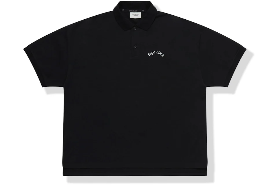 BAPE BLACK Logo Polo Black
