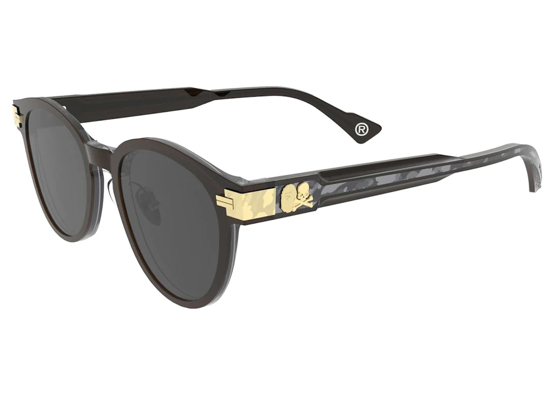 Pre-owned Bape Bmj002 Sunglasses Gray/gold