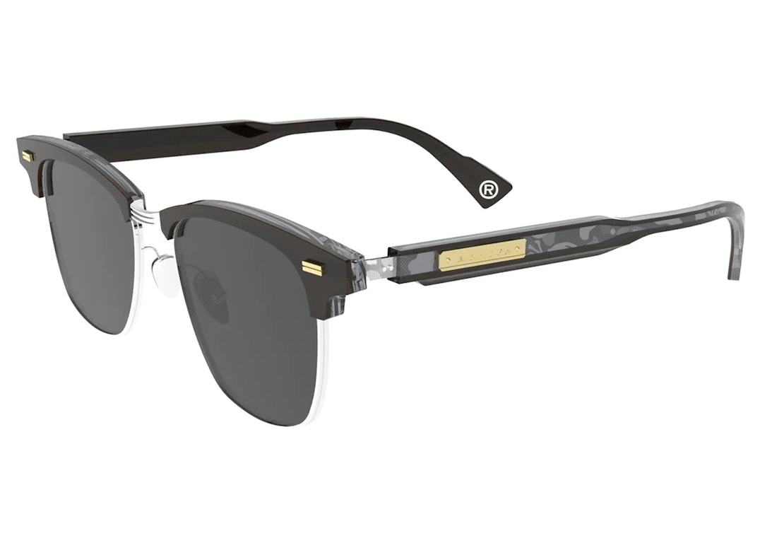 Pre-owned Bape Bmj004 Sunglasses Gray/gold
