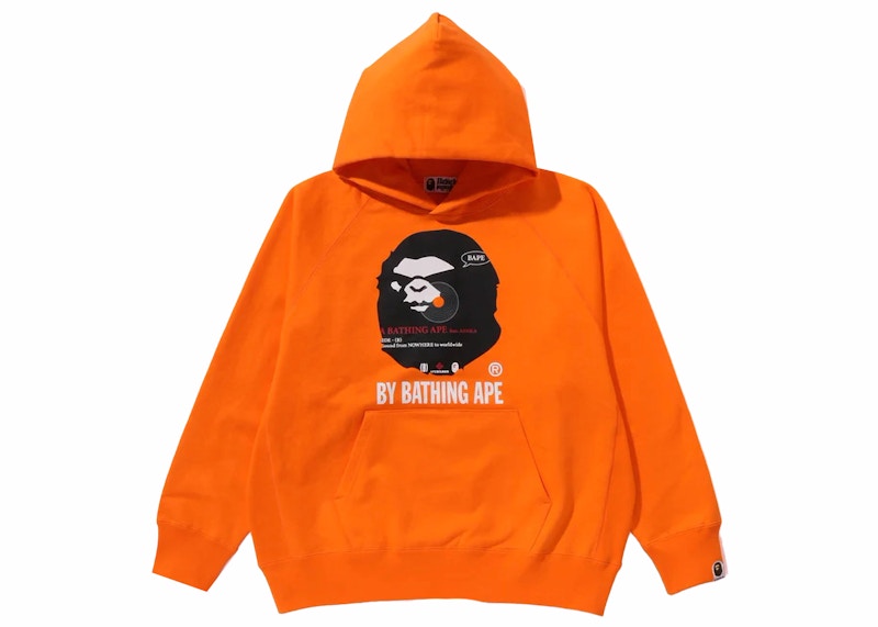 BAPE (B)Y Bathing Ape Pullover Hoodie Orange Men's - FW23 - US