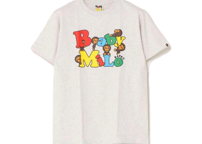 BAPE Baby Milo Alphabet Logo Tee Gray