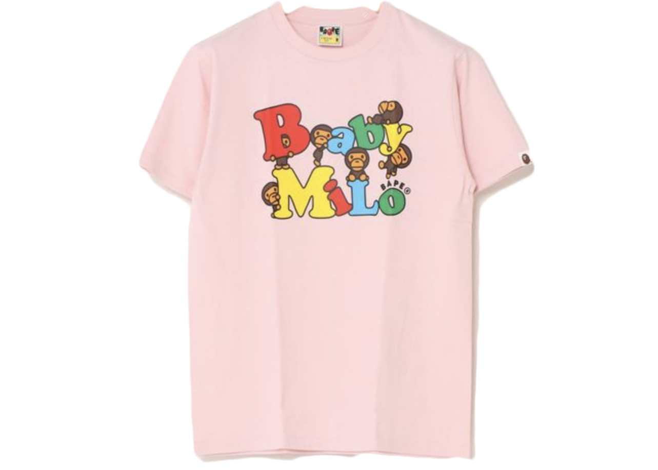 BAPE Baby Milo Alphabet Logo Tee Pink メンズ - JP