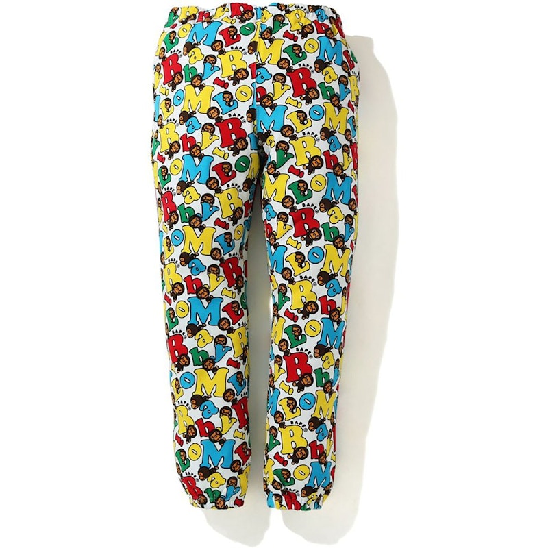 BAPE Baby Milo Alphabet Slim Sweatpants Multi Men's - FW20 - US