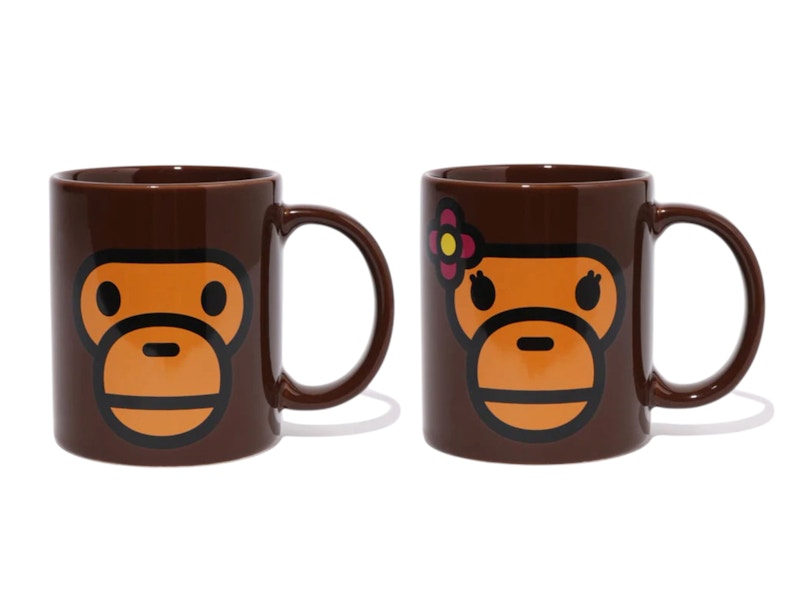BAPE Baby Milo Baby Lisa Mug Cup Set Brown - FW24 - US BAPE Baby Milo Baby Lisa Mug Cup Set Brown - FW24 - US