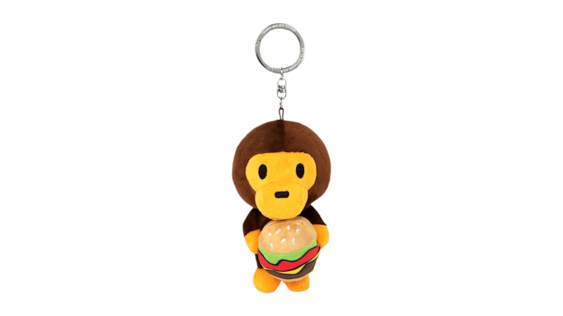 BAPE Baby Milo Burger Plush Keychain Brown - US