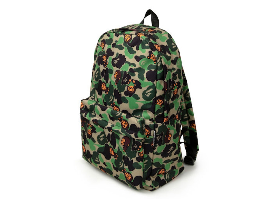 Pre-owned Bape Baby Milo Camo Backpack Green Brown