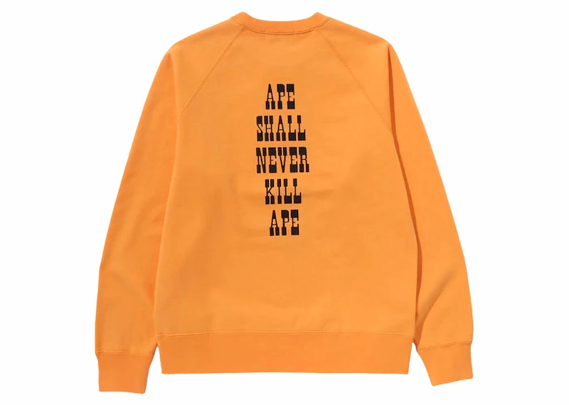 BAPE Baby Milo Crewneck Orange Men's - SS24 - US