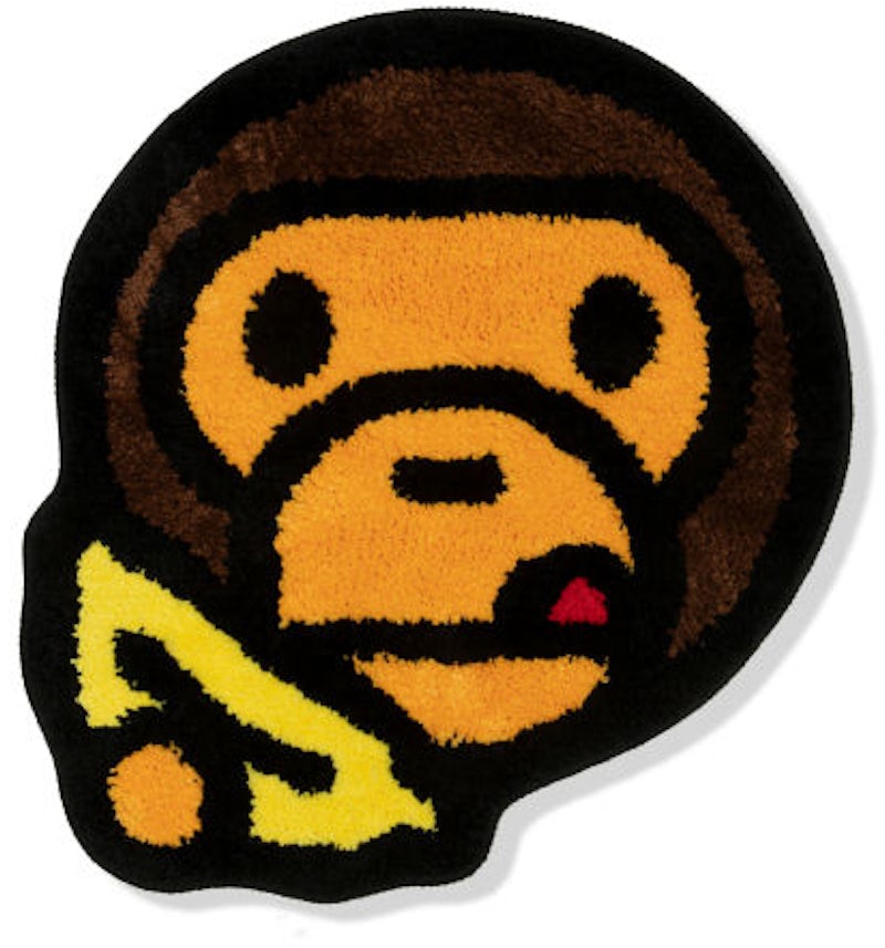 BAPE Baby Milo Face Banana Rug Brown - US