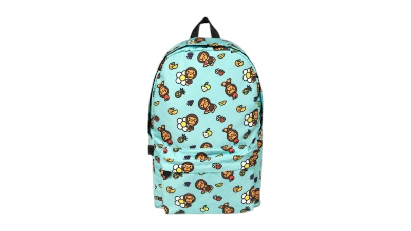 BAPE Baby Milo Flower Print Large Backpack Mint - SS26 - JP