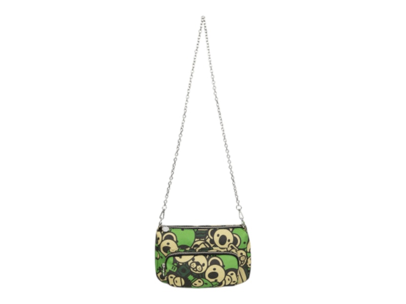 Pre-owned Bape Baby Milo & Friends Cross Bag In Emerald In Green