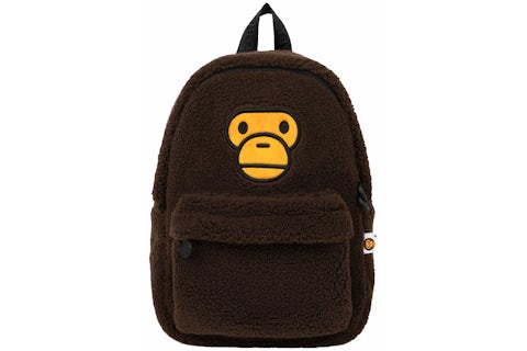 BAPE Baby Milo Fur Mini Backpack Brown SS24 US - Main Image