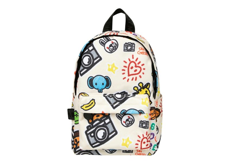 BAPE Baby Milo Graphic Small Backpack Ivory