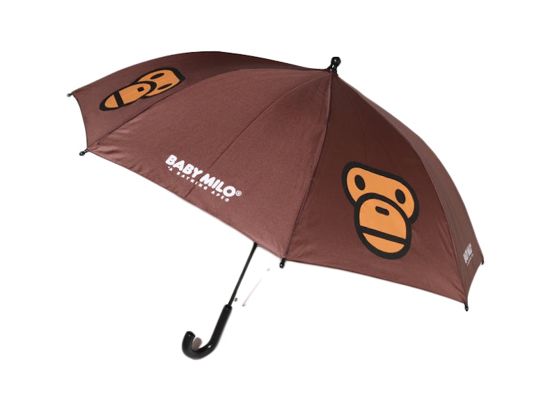 Pre-owned Bape Baby Milo Harajuku Store Exclusive Novelty Umbrella In Brown