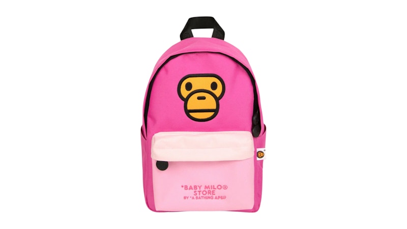 Pre-owned Bape Baby Milo Hard Mini Backpack In Carmine Rose In Pink