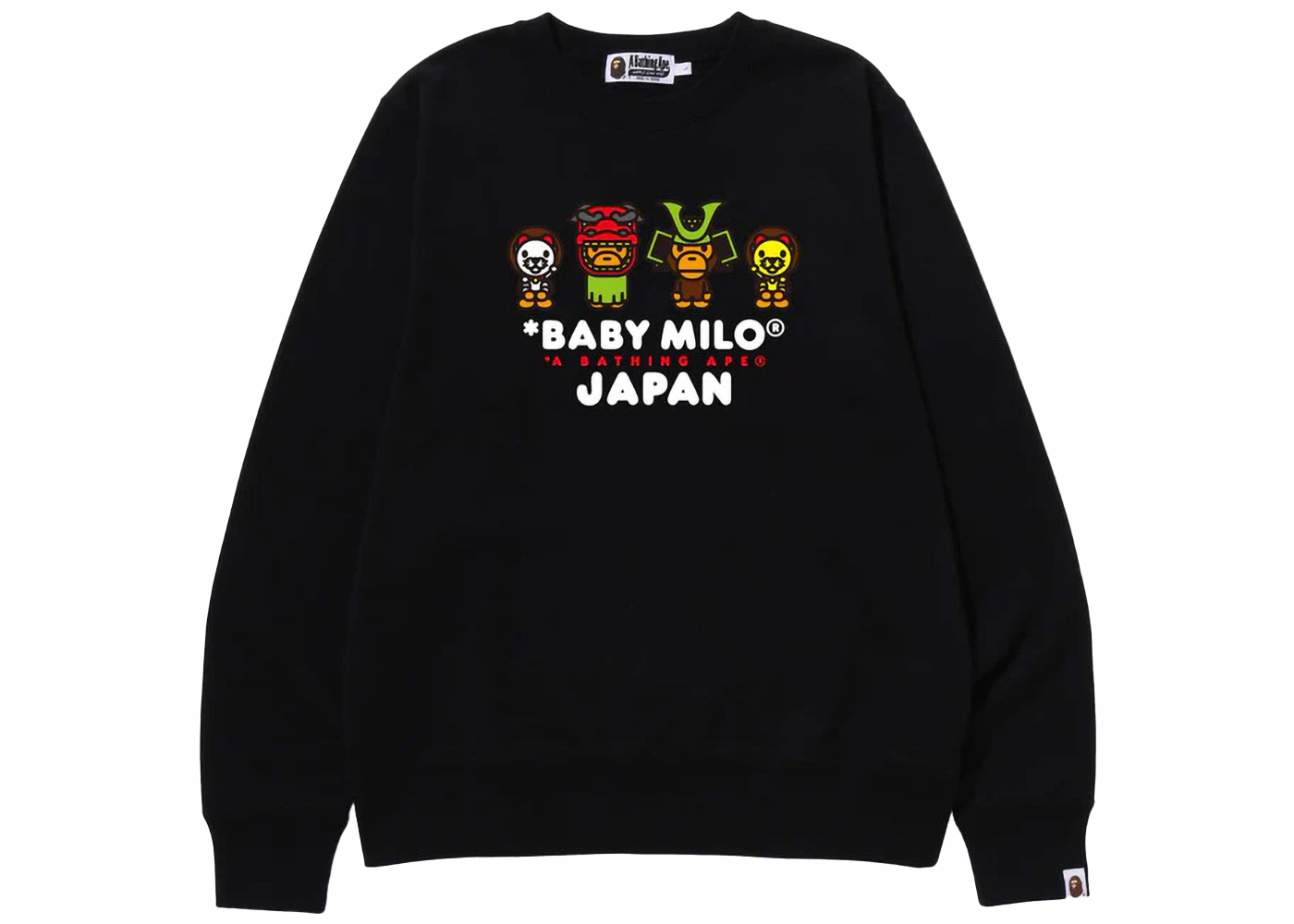 BAPE Baby Milo Japan Crewneck Black Men's - FW23 - US