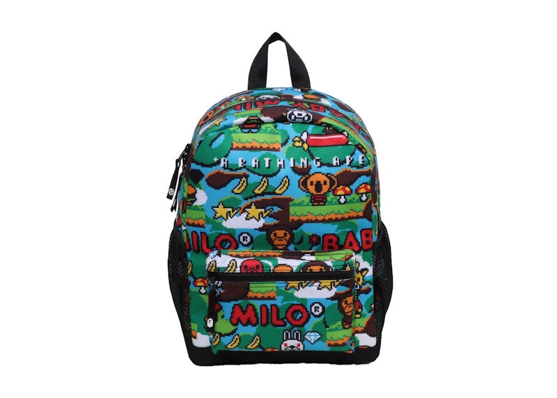 BAPE Baby Milo enfant Game Pattern Daypack Emerald