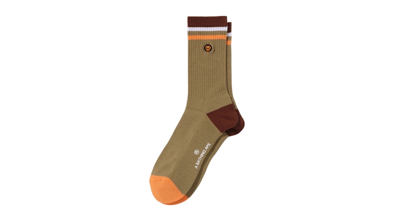 BAPE Baby Milo Line Socks Beige