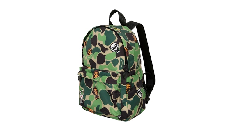 【A BATHING APE】 BAPE Baby Milo Plush Backpack Green Bape Kids Multicolor Baby Milo Plush Backpack In Green