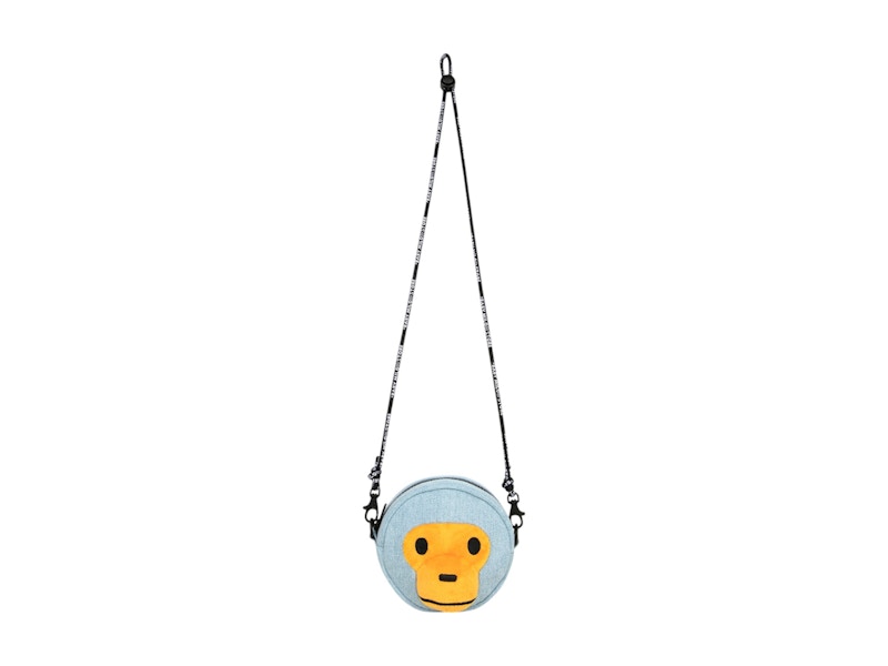 BAPE Baby Milo Plush Crossbody Bag Denim Men's - US